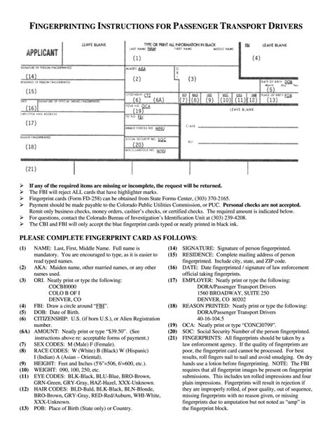 Brio Limo Fingerprinting Instructions for Passenger Transport Form ...