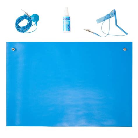 ESD High Temperature Mat Kit | 16" x 24" | Sky Blue | with (1) ESD ...