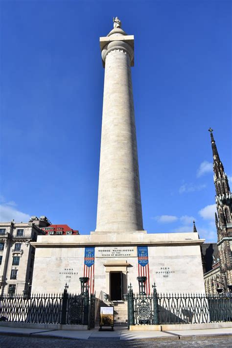 The Washington Monument in Baltimore, Maryland. Interestingly enough this Washington Monument ...