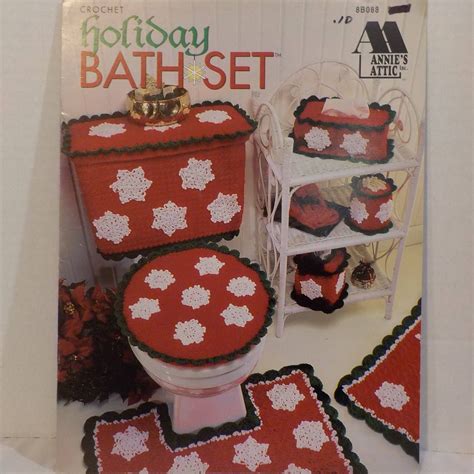 Holiday Bath Set Knitting Crochet Bath Mats 12 Patterns Vintage by ...