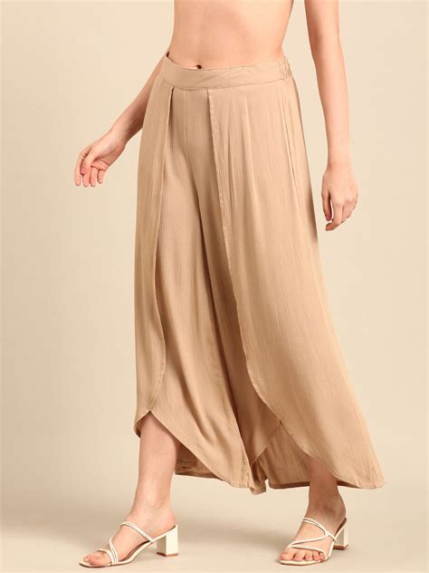 De Moza Women Tulip Pant-Golden Beige