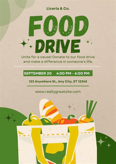 Free food drive flyer templates to edit and print | Canva