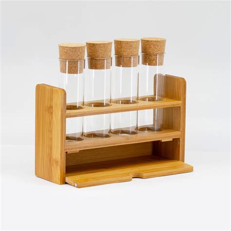 The Spice Lab Test Tubes with Cork Stoppers - 4 Pack with Test Tube ...