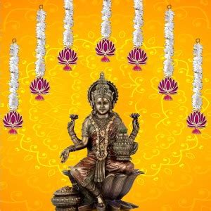 divyakosh Lotus Hanging with White Artificial Flowers Floral Wall ...