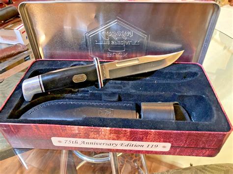 Buck Knife 119 75th Anniversary Special in Cabela's Tin Box | #4633666024