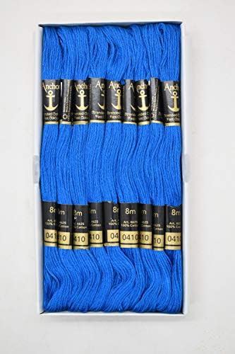 Anchor Cross/Long Stitched Embroidery Cotton Threads, 8 m Each Skeins ...