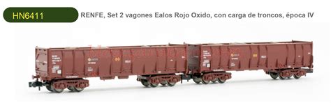 Arnold - Novedad, Set de 2 vagones abiertos, Ealos: HN6411 Marron ...
