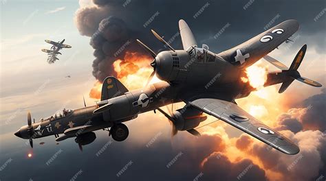 Premium AI Image | World War II Bombers in Action
