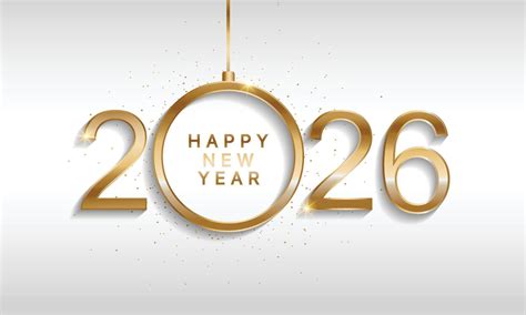 Happy new year 2026 banner. Golden luxury number 2026 Happy new year ...