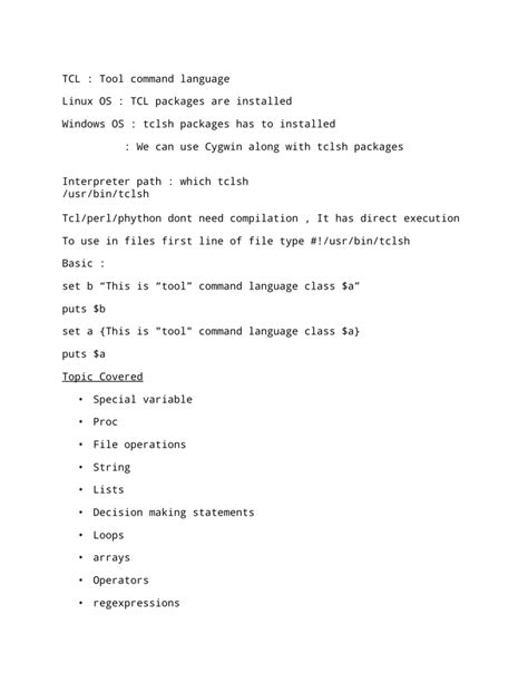 Image result for TCL Variables Tutorial