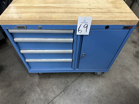 Lista 4-Drawer Rolling Tool Cabinet with Contents, with Assorted ...