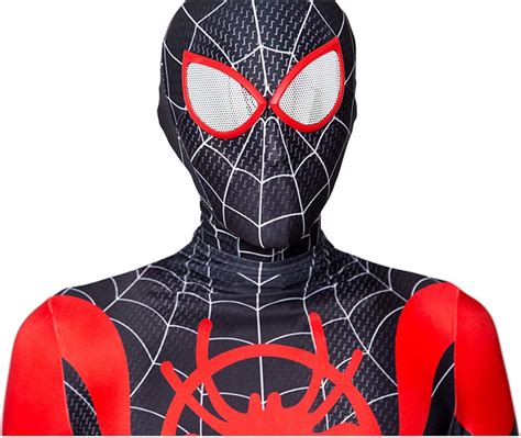 Buy kids&adults Spiderman Bodysuit Miles Morales Mask Cosplay Costumes ...