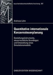 Quantitative internationale Konzernsteuerplanung: Buy Quantitative ...
