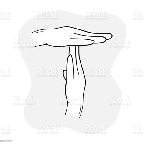 Hands In A Position To Indicate Timeout Sign Stock Illustration ...