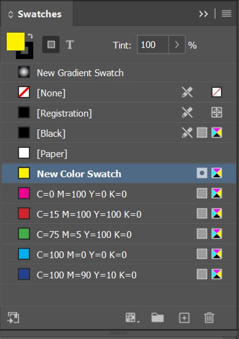 Image result for InDesign Color Swatches