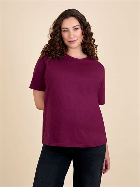 Buy JoJo Maman Bébé Wine Oversized Boyfriend Maternity T-Shirt from ...