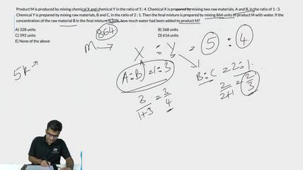 [Video] Product M is produced by mixing chemical X and chemical Y in ...