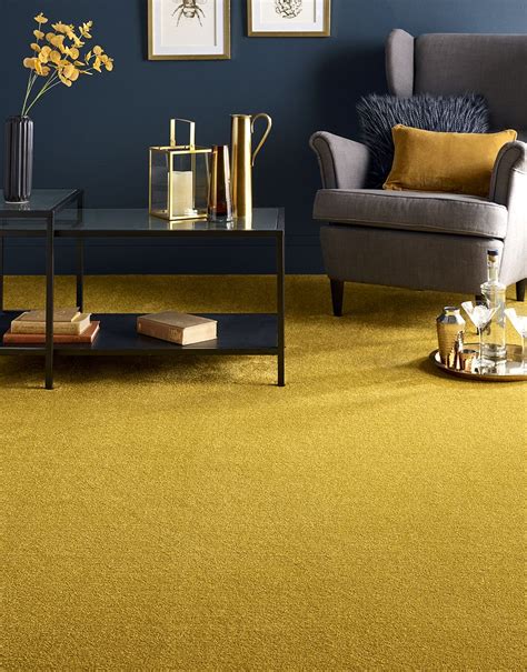 Allure - Old Gold | Flat decor, Yellow carpet, Front room