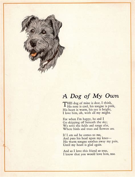 Sweet Vintage Dog Poem Print 1920s Dog Poetry Mutt Print Illustration ...