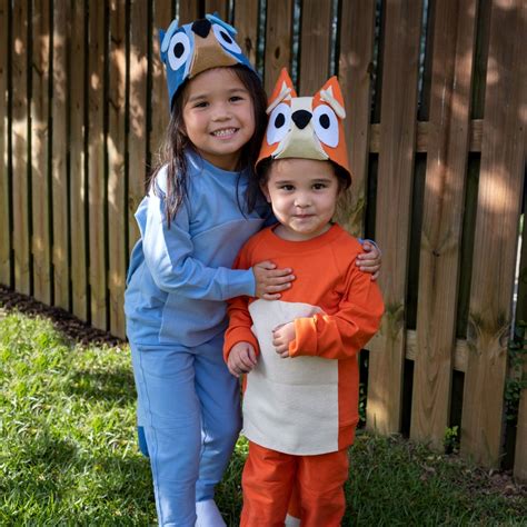 The Cutest DIY Bluey and Bingo Kids Costume | Primary.com | Diy ...