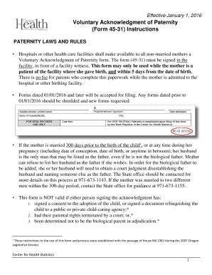 Fillable Online public health oregon Effective January 1, 2016 ...