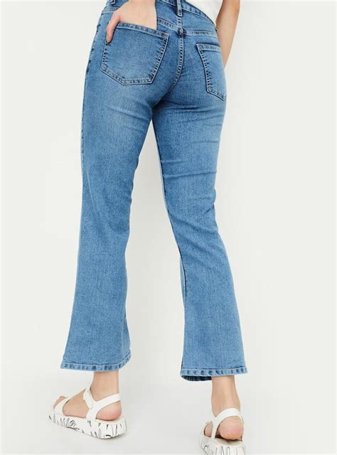 Buy Women Washed Kick Flare Jeans Online at just Rs. 999.0 ...