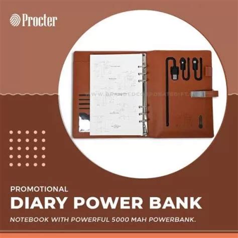 Standard Diary Power Bank DPBxxx5000mAh in bulk for corporate gifting ...