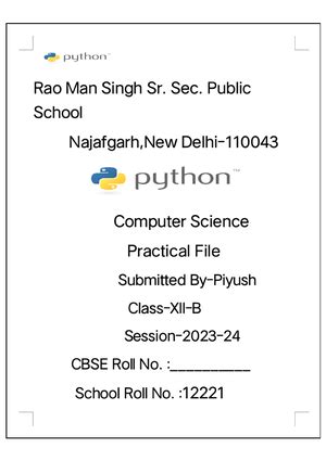 Pyplot - Class 12th cs project - Studocu