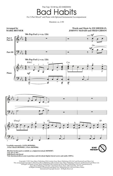 Image result for Ed Sheeran Bad Habits Tutorial