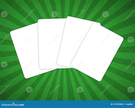 Four blank playing cards stock illustration. Illustration of play ...