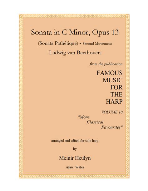 Sonata in C Minor, Opus 13 (Sonata Pathetique) – Harp Column Music