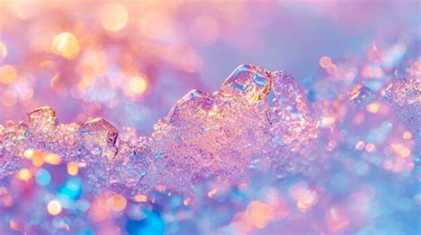 Radiant frost swirling flakes in soft hues | Premium AI-generated image