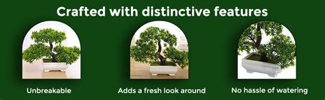 Buy DecoratingLives Mini Cute Artificial Plants Bonsai Potted Plastic ...