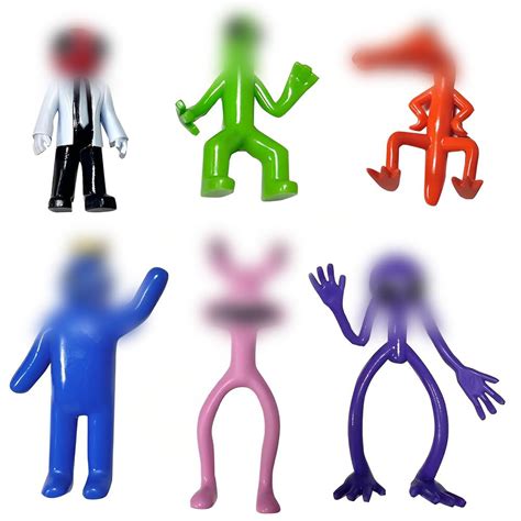 Zgcxrto 6pcs Rainbow Friends Figure Anime Rainbow Action Figures ...