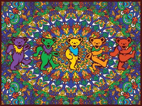 Download Grateful Dead Trippy Bears Wallpaper | Wallpapers.com