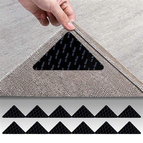 Zenithome 12-Pack Non-Slip Rug Pads Grippers with Vacuum Tech, 10 ...