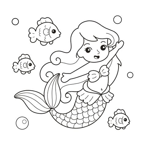 Little Mermaid Coloring Pages Free Printable
