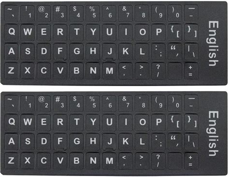 Buy English Keyboard Stickers 2 PCS, English Keyboard Replacement ...