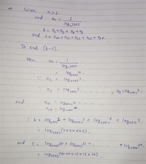 Do solve it. Suppose n be an integer greater than 1 . Let [tex] a_n ...