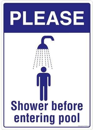 Safety Sign Store Please Shower Before Entering Pool Emergency Sign ...