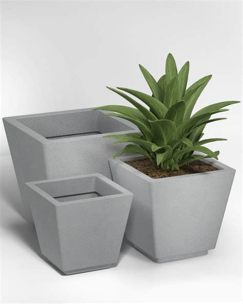 YUCCABE ITALIA Fox B 12, 14, 16 INCH Pack of 3 Pots for Plants Highly ...