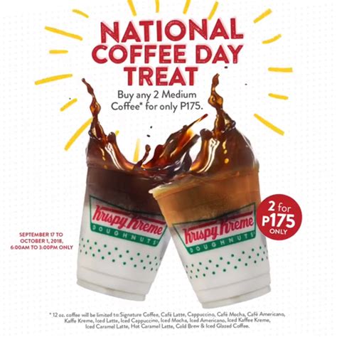 Krispy Kreme National Coffee Day Promo 2018 | Manila On Sale