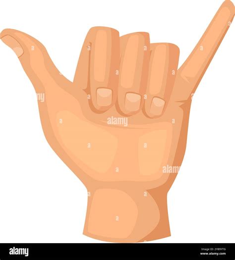 Shaka sign. Hang loose cartoon hand gesture Stock Vector Image & Art ...