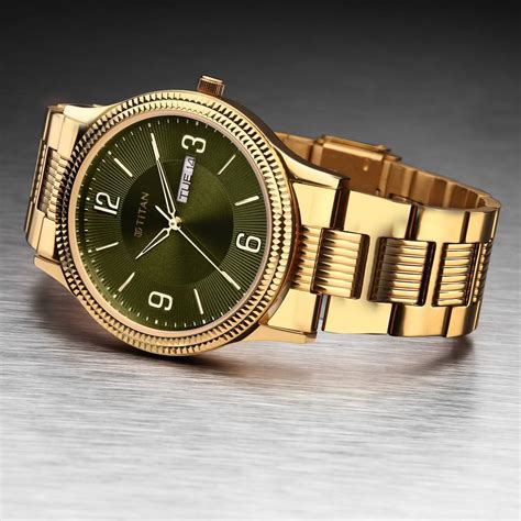 Buy Online Titan Karishma Green Dial Analog Stainless Steel Strap watch ...