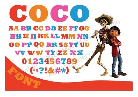 COCO FONT SVG Coco Movie Font Coco Font Coco Letters Font - Etsy India
