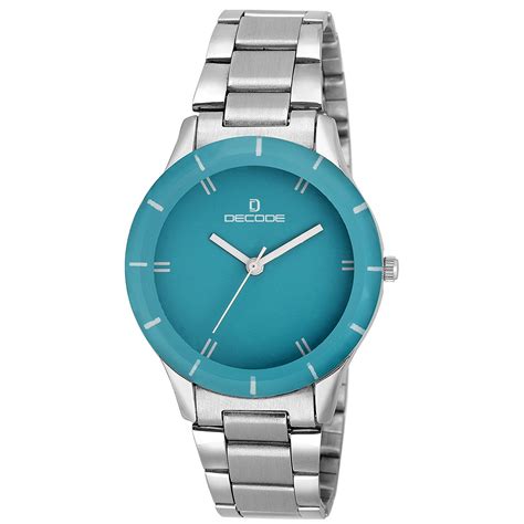 Decode Analogue Women's Watch (Turquoise Dial Silver Colored Strap ...