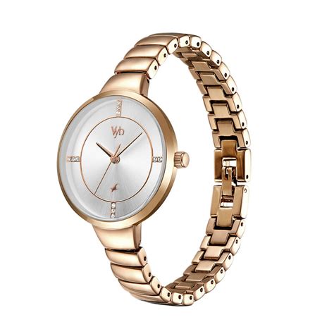 Fastrack Vyb Enigma Quartz Analog Silver Dial Stainless Steel Strap ...