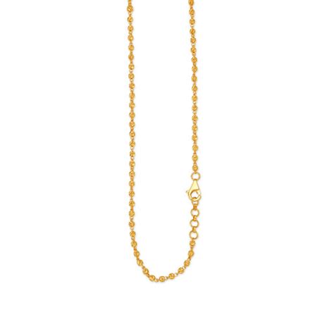 Sleek Artistic Bead Gold Chain
