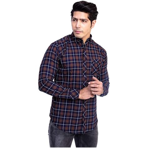 INDIAN THREADS Men's Cotton Chex/Checkered Regular Fit Casual Men Check ...