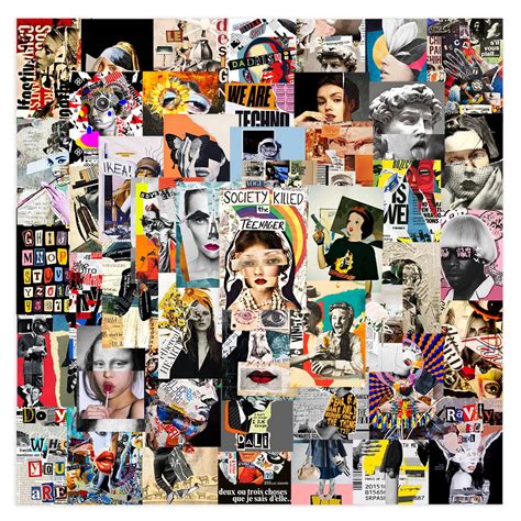 Amazon.com: 50PCS Art Collage Poster Wall Collage kit, Vintage Music ...